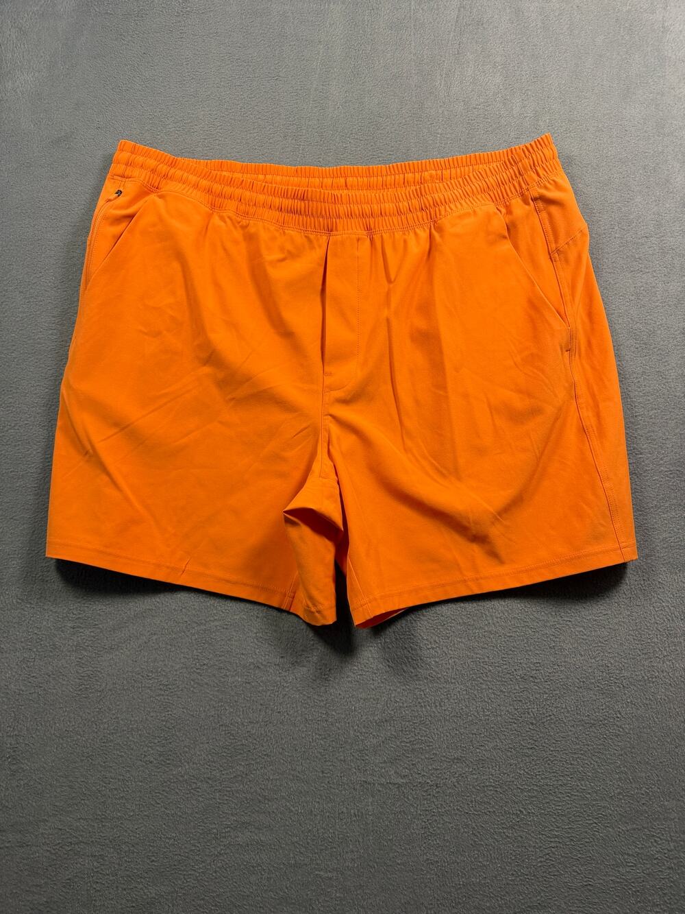 VRST Men's Neon Orange Active Training Running Gym Athletic Shorts Size XXL